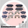 Jeu de quatre plaquettes de frein à disque ZIMMERMANN