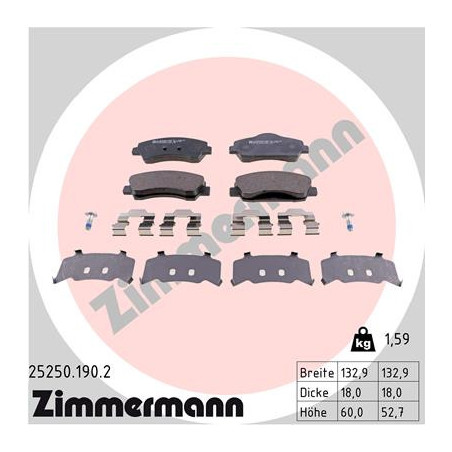 Jeu de quatre plaquettes de...
