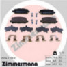 Jeu de quatre plaquettes de frein à disque ZIMMERMANN