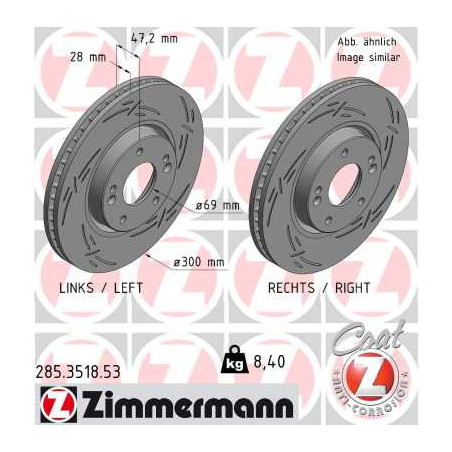 Jeu de 2 disques de frein...