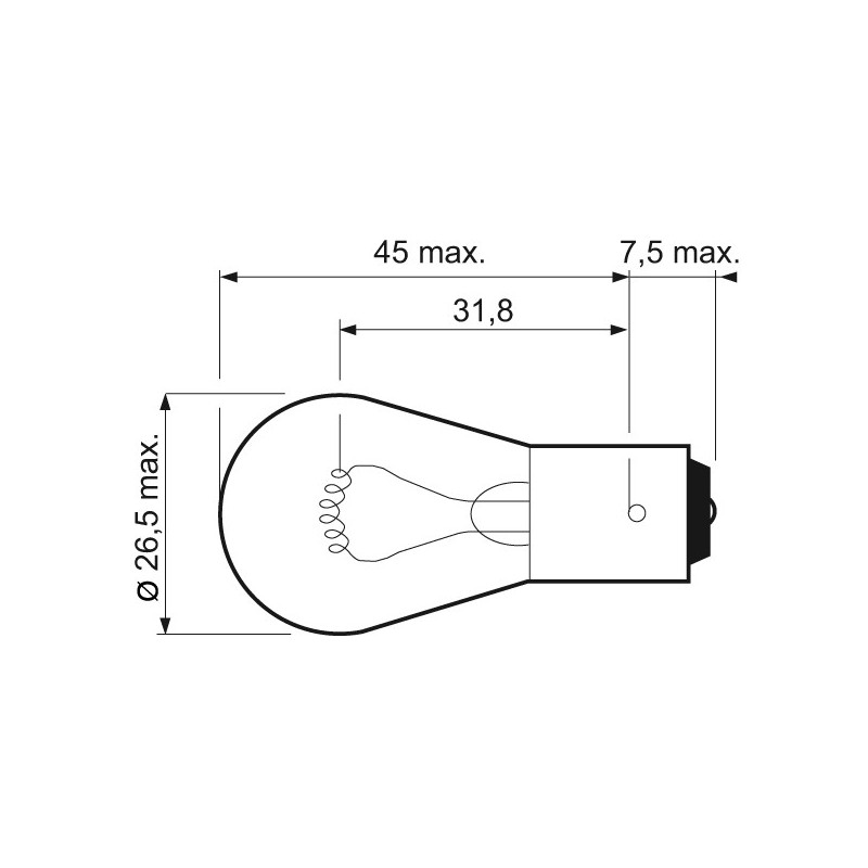Ampoule (feu arrière / feu clignotant) VALEO
