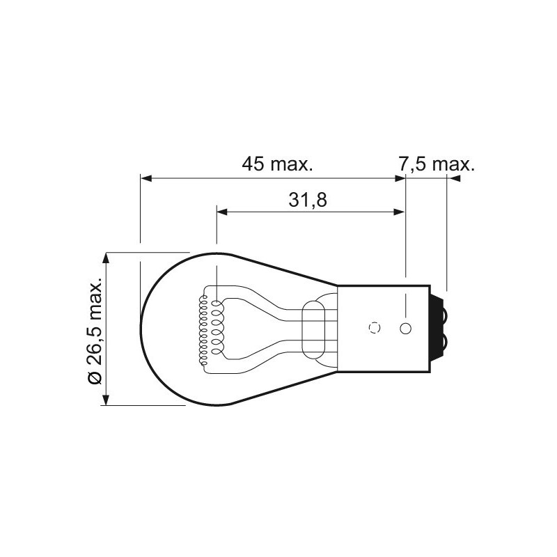 Ampoule (feu arrière / feu clignotant) VALEO