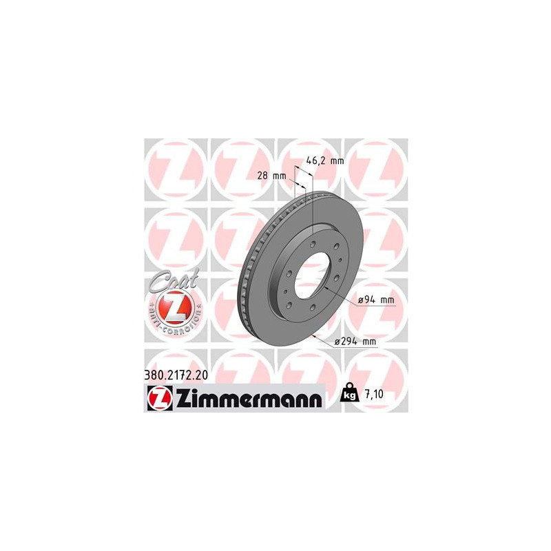 Jeu de 2 disques de frein ZIMMERMANN