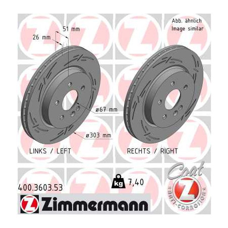 Jeu de 2 disques de frein...