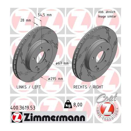 Jeu de 2 disques de frein...