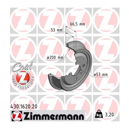 Tambour de frein ZIMMERMANN