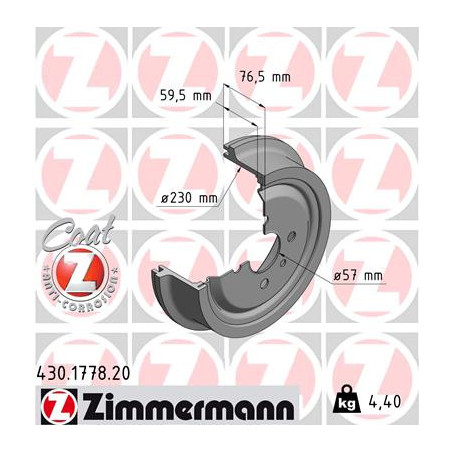 Tambour de frein ZIMMERMANN