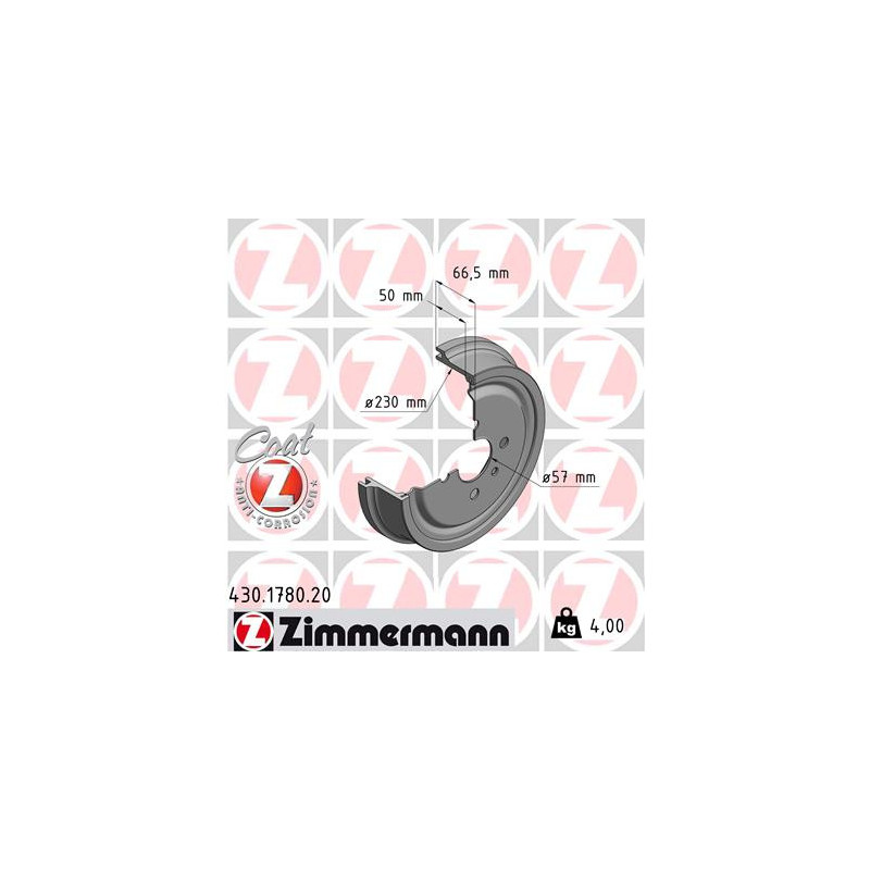 Tambour de frein ZIMMERMANN