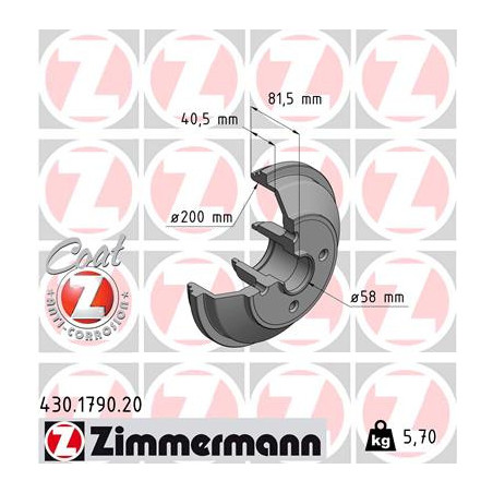 Tambour de frein ZIMMERMANN