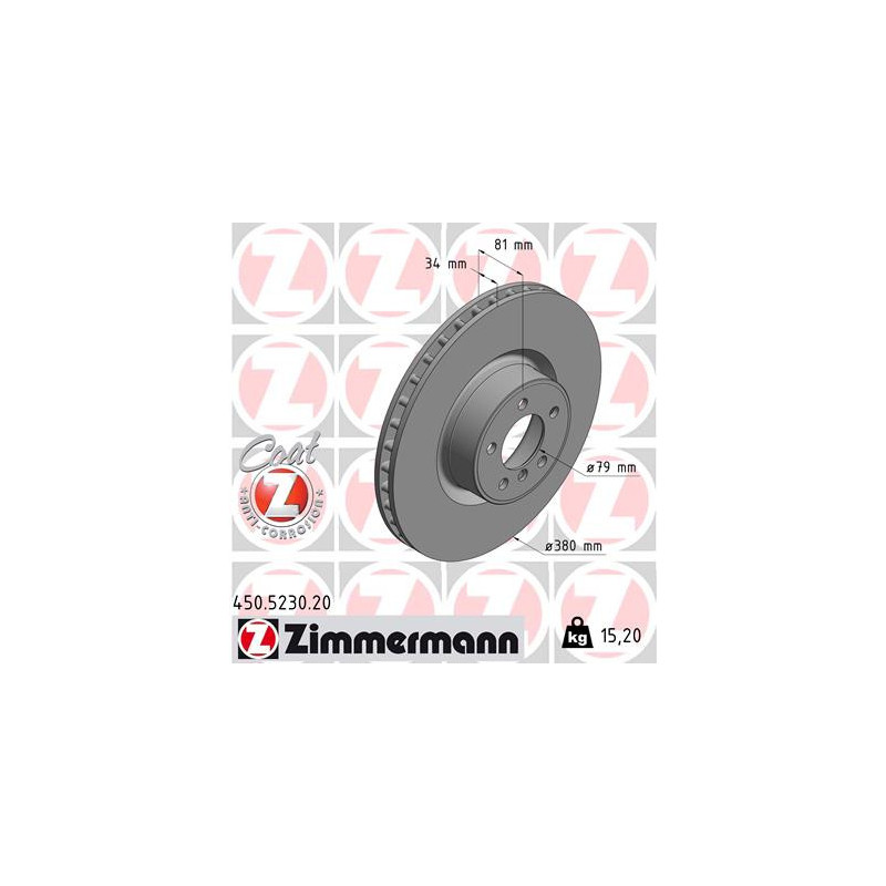 Jeu de 2 disques de frein ZIMMERMANN