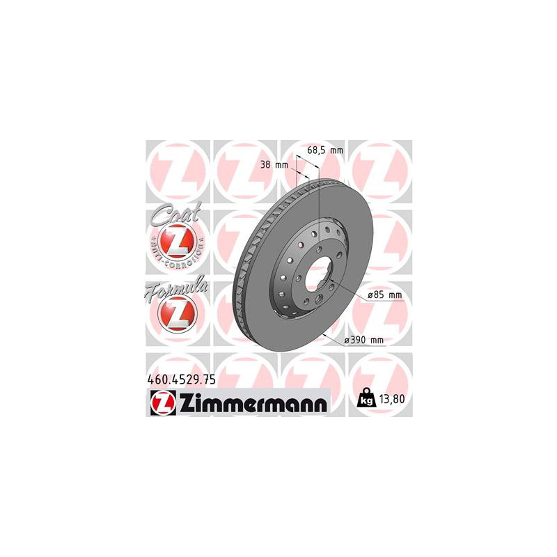 Jeu de 2 disques de frein ZIMMERMANN