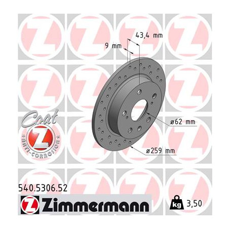 Jeu de 2 disques de frein...