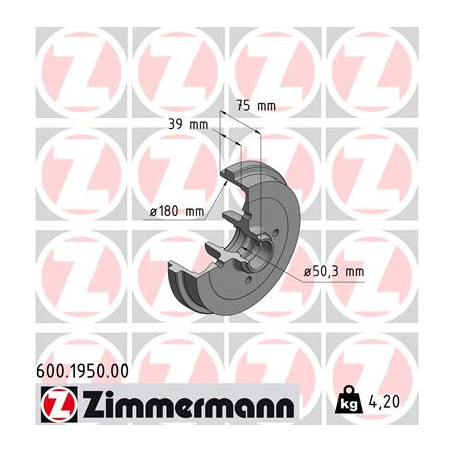 Tambour de frein ZIMMERMANN