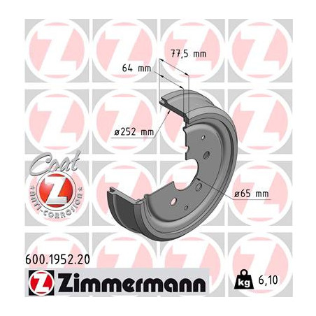 Tambour de frein ZIMMERMANN