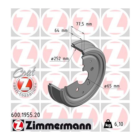 Tambour de frein ZIMMERMANN