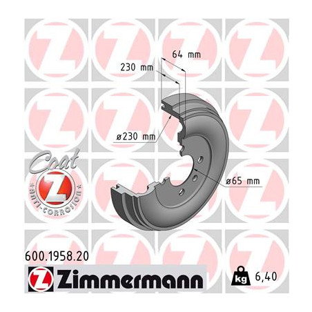 Tambour de frein ZIMMERMANN