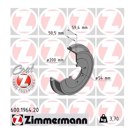 Tambour de frein ZIMMERMANN