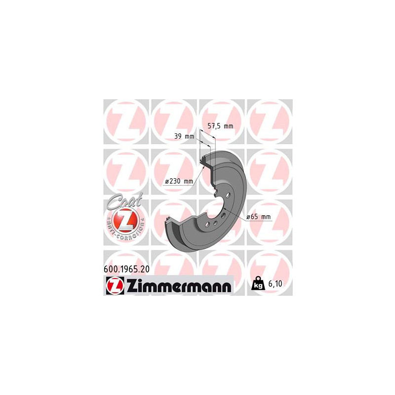 Tambour de frein ZIMMERMANN