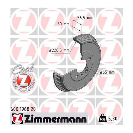 Tambour de frein ZIMMERMANN