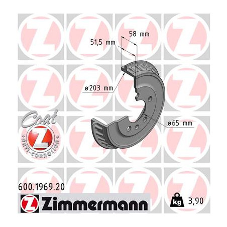 Tambour de frein ZIMMERMANN