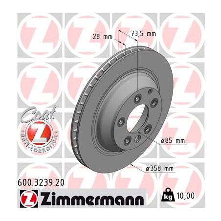 Jeu de 2 disques de frein ZIMMERMANN