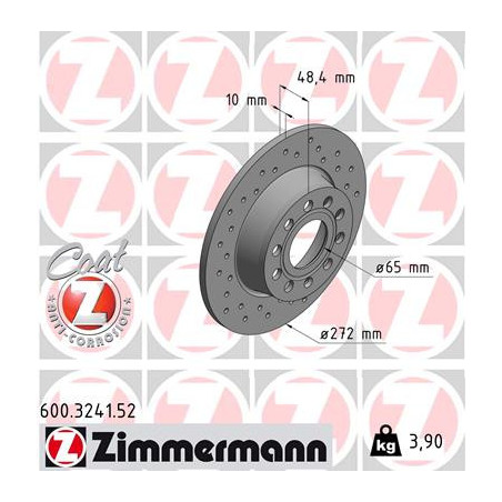 Jeu de 2 disques de frein ZIMMERMANN