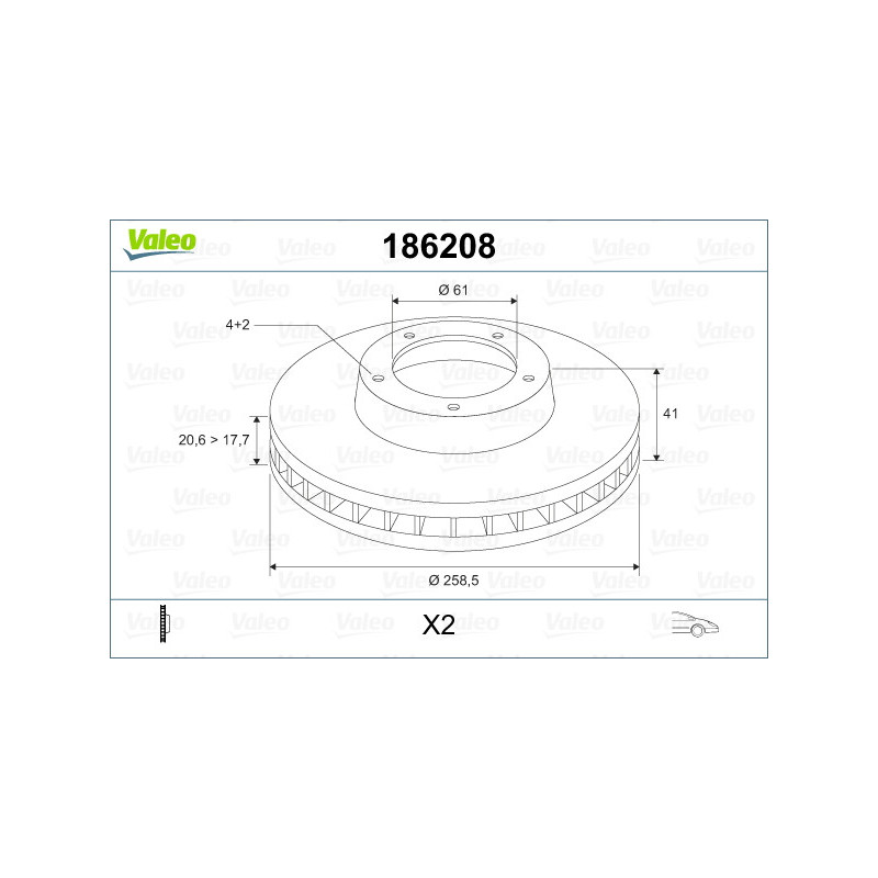 Disque de frein à l'unité VALEO