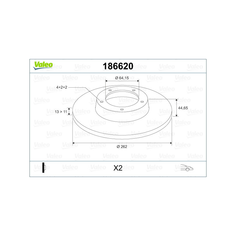 Disque de frein à l'unité VALEO