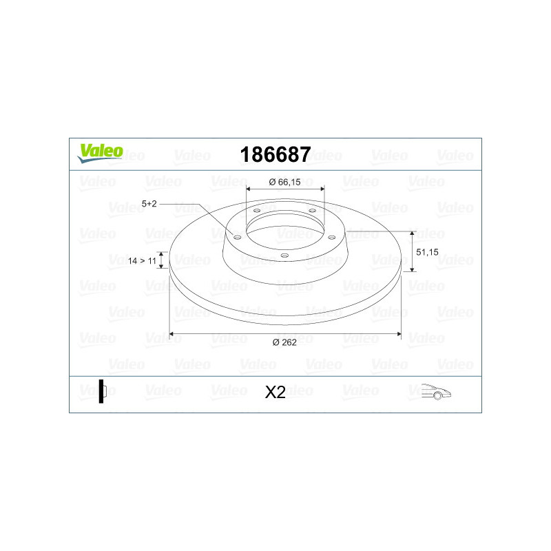 Disque de frein à l'unité VALEO