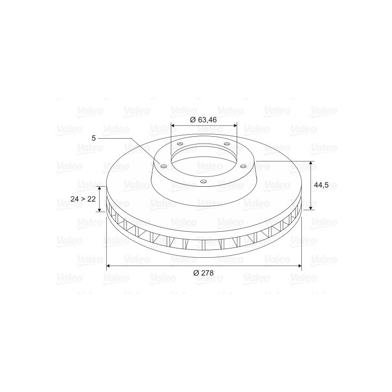 Disque de frein à l'unité VALEO