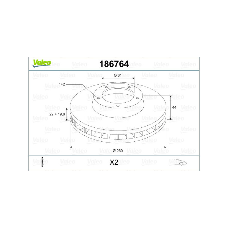 Disque de frein à l'unité VALEO