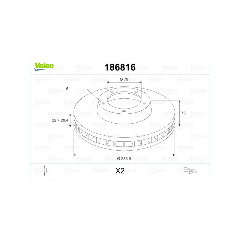 Disque de frein à l'unité VALEO