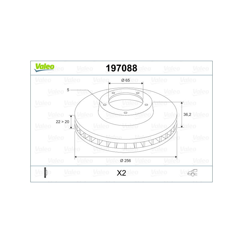 Disque de frein à l'unité VALEO