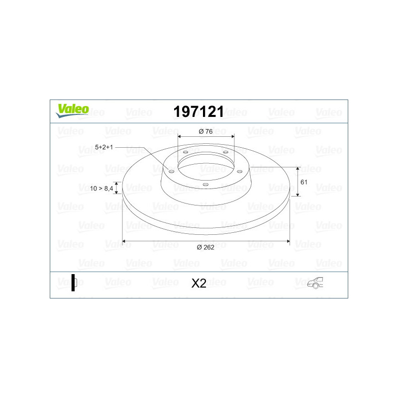 Disque de frein à l'unité VALEO