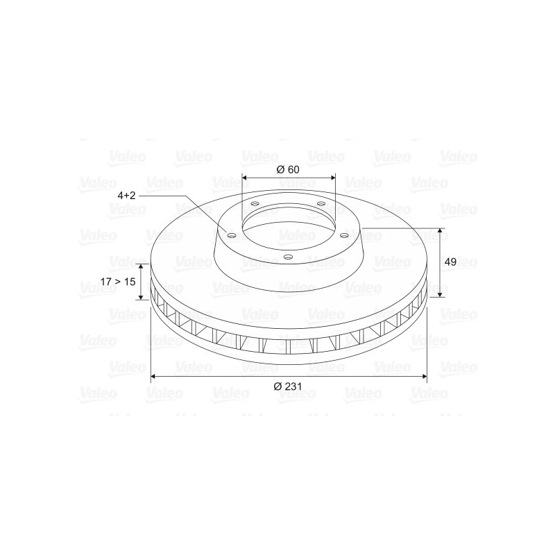 Disque de frein à l'unité VALEO