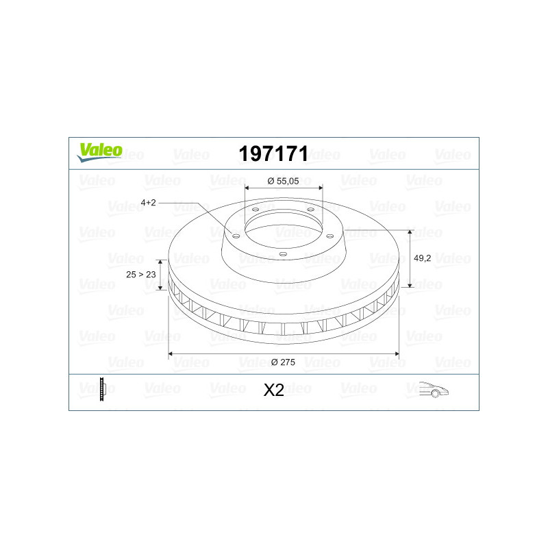 Disque de frein à l'unité VALEO