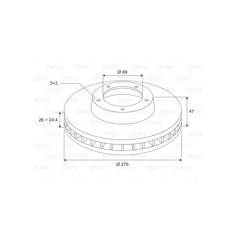 Disque de frein à l'unité VALEO