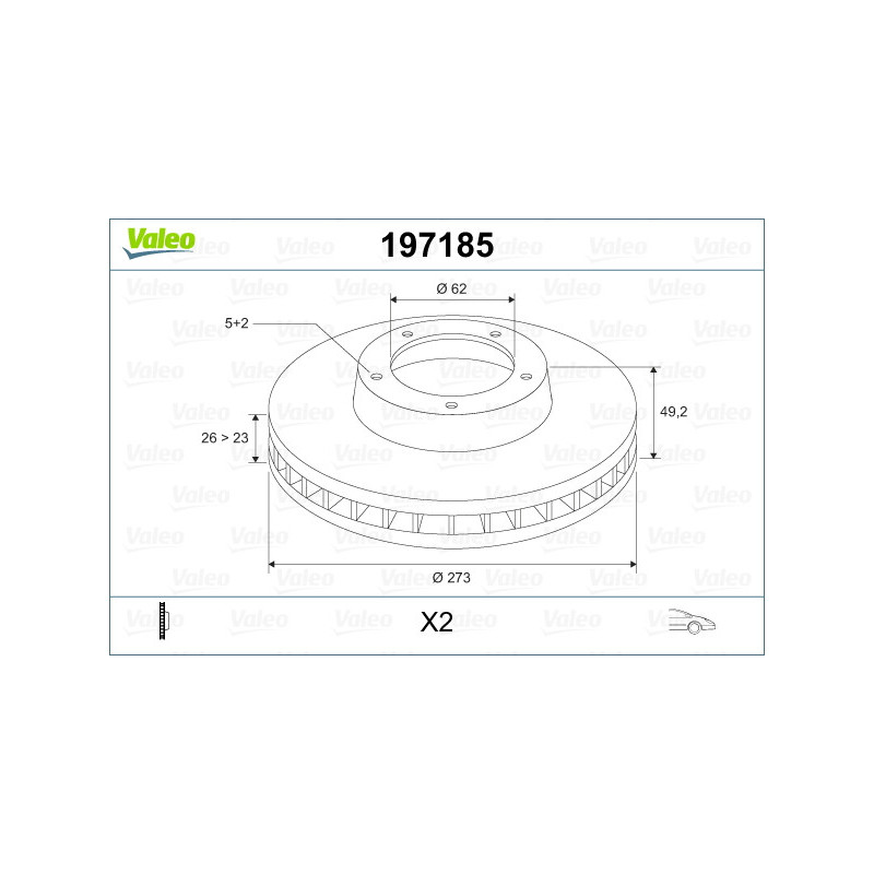 Disque de frein à l'unité VALEO