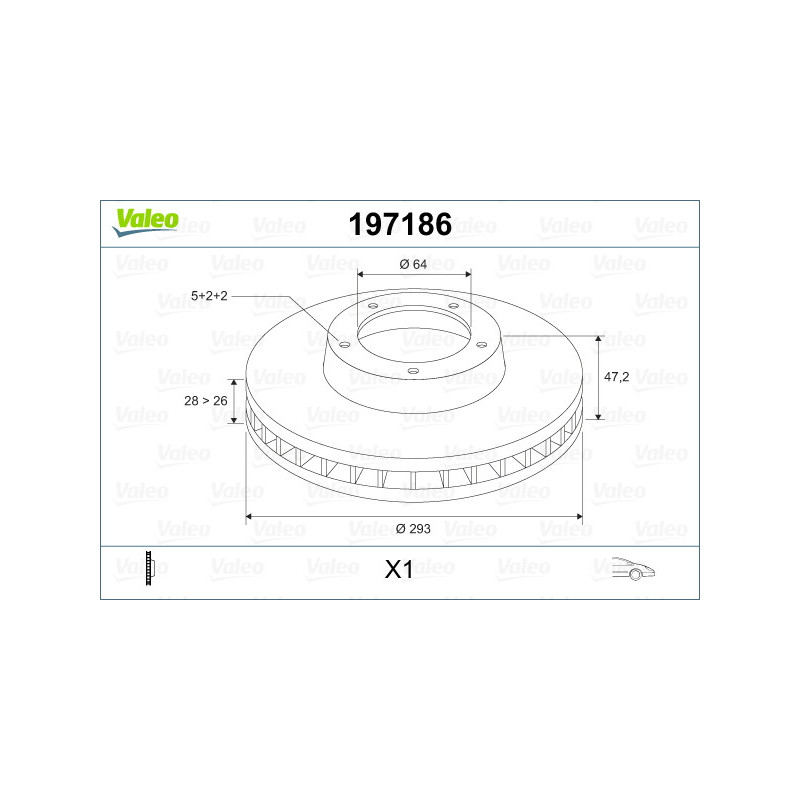 Disque de frein à l'unité VALEO
