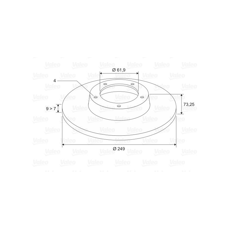 Disque de frein à l'unité VALEO