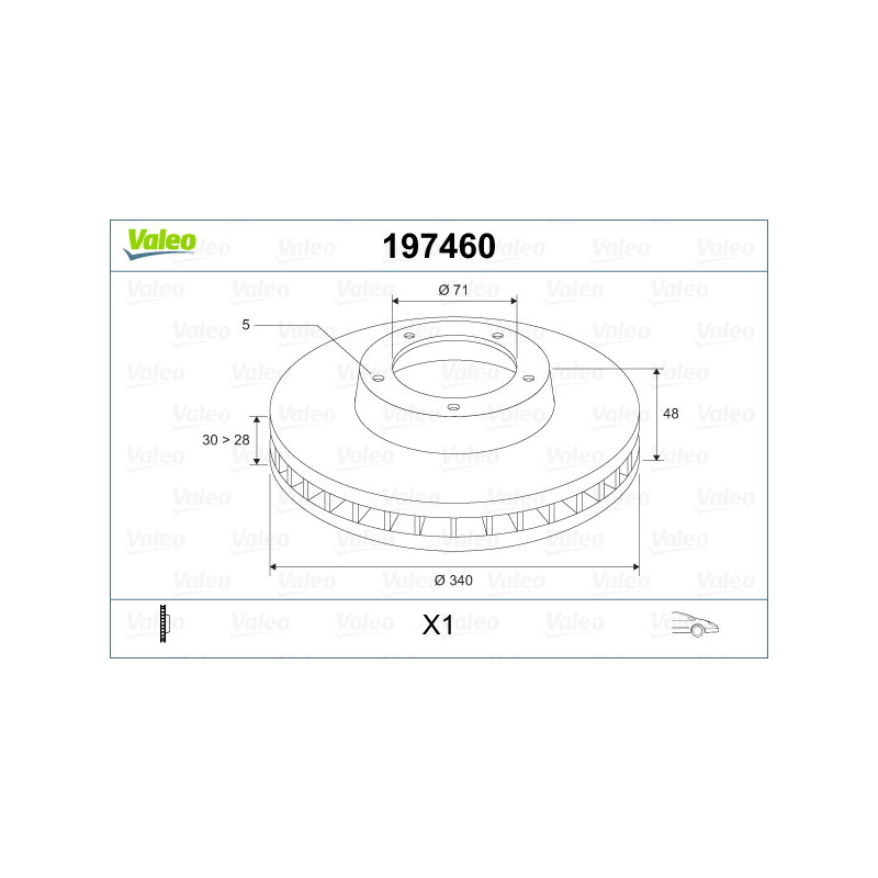 Disque de frein à l'unité VALEO