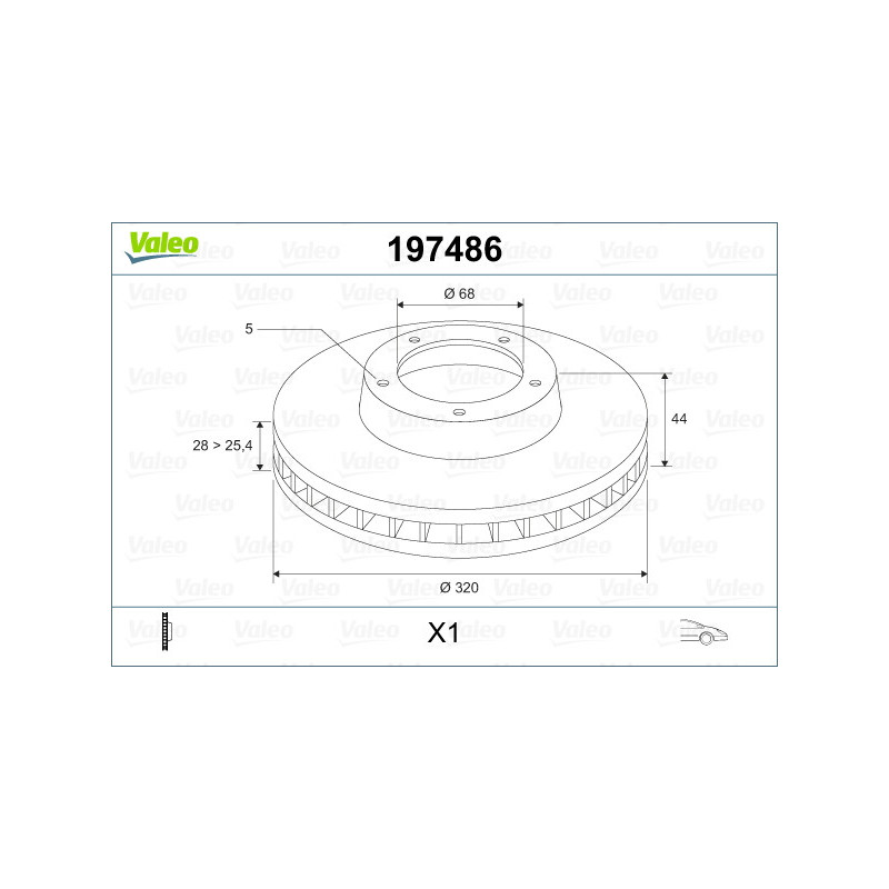Disque de frein à l'unité VALEO