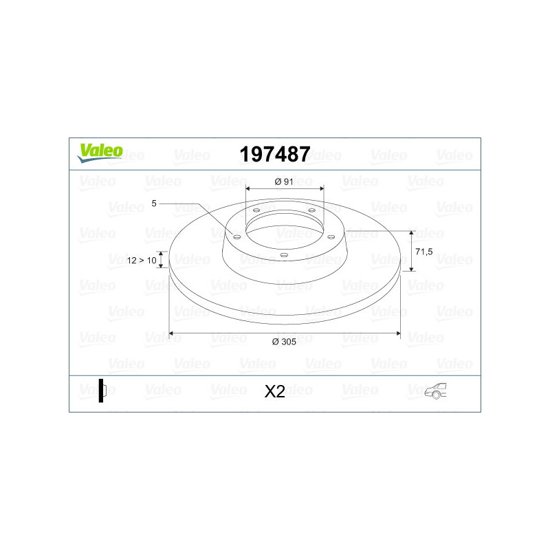 Disque de frein à l'unité VALEO