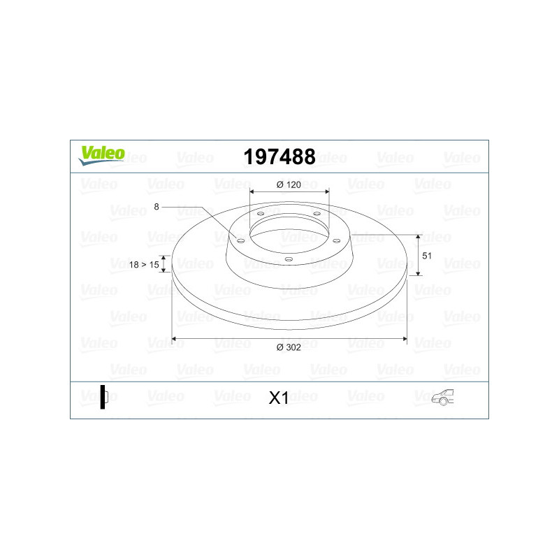 Disque de frein à l'unité VALEO