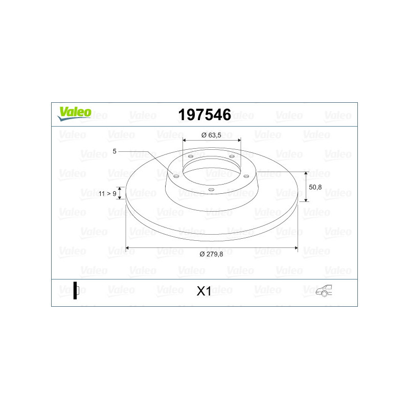 Disque de frein à l'unité VALEO