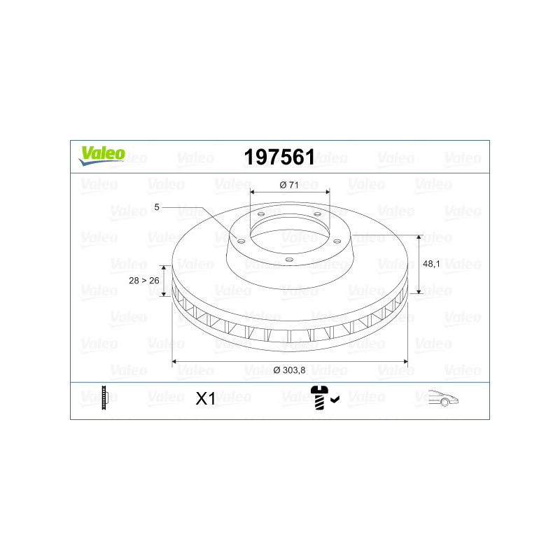 Disque de frein à l'unité VALEO