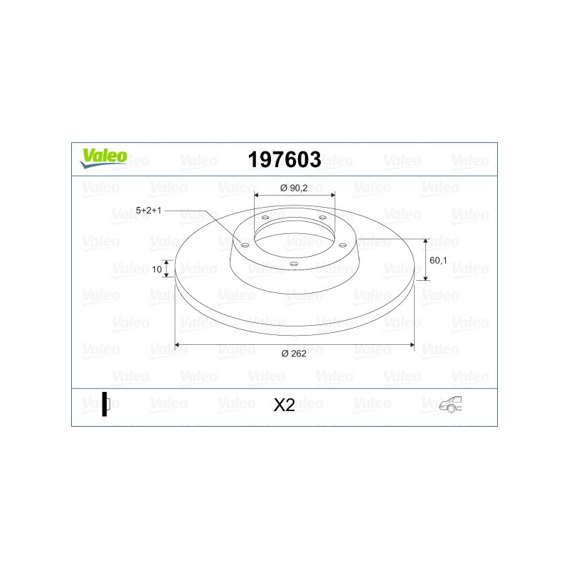 Disque de frein à l'unité VALEO