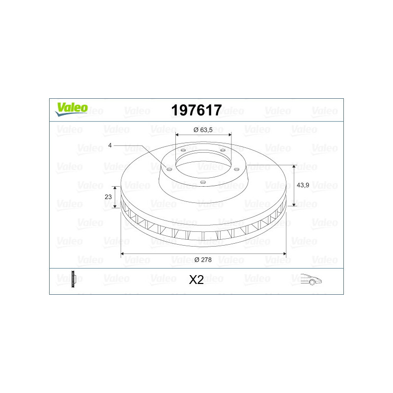 Disque de frein à l'unité VALEO