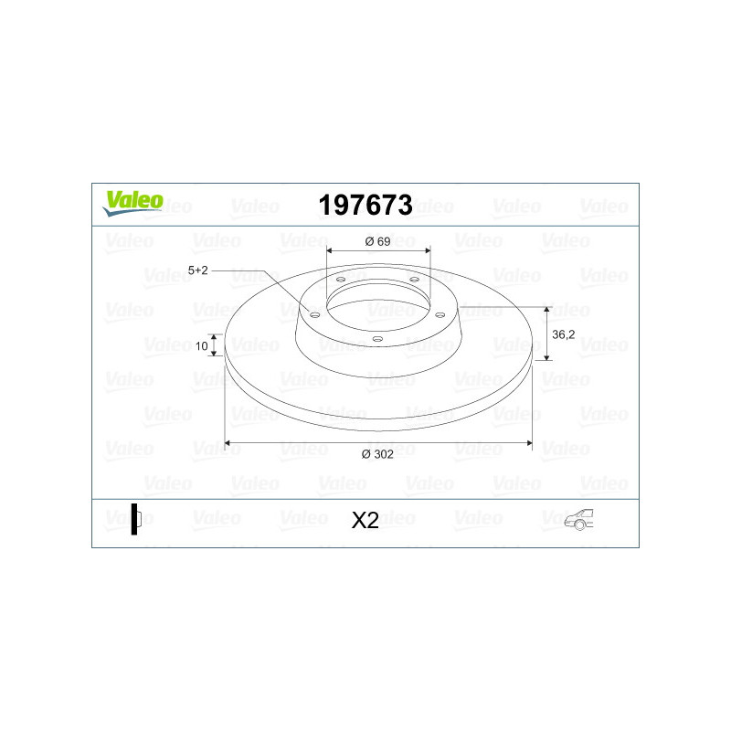Disque de frein à l'unité VALEO