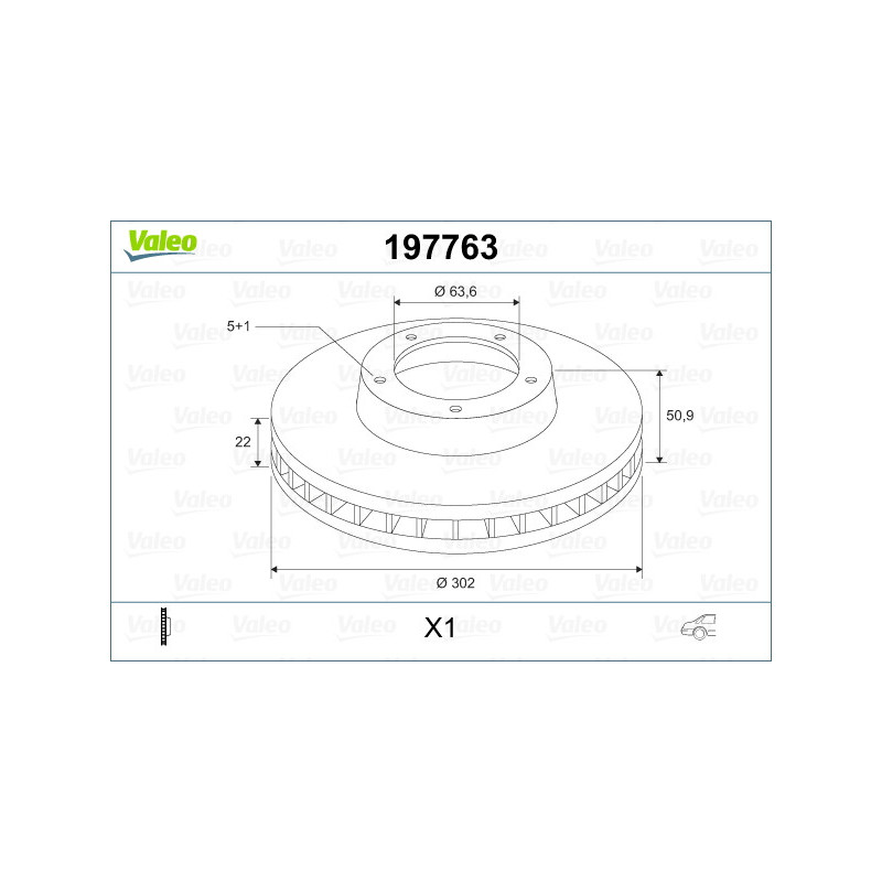Disque de frein à l'unité VALEO